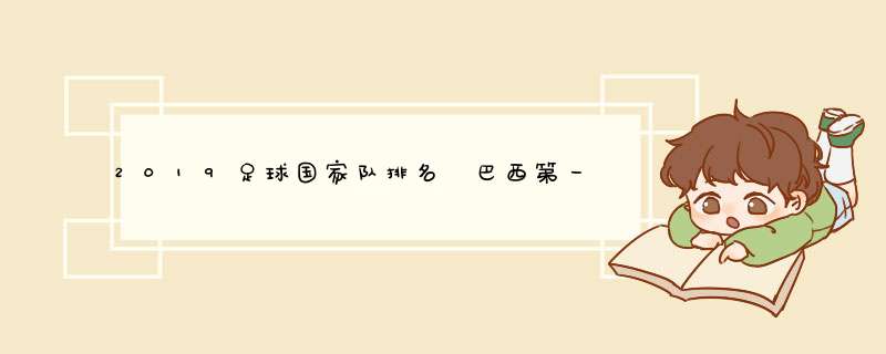 2019足球国家队排名 巴西第一法国第二，中国只能排第88位